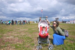Me and baby Vera at the old Tigers' stadium, Corktown, Detroit.